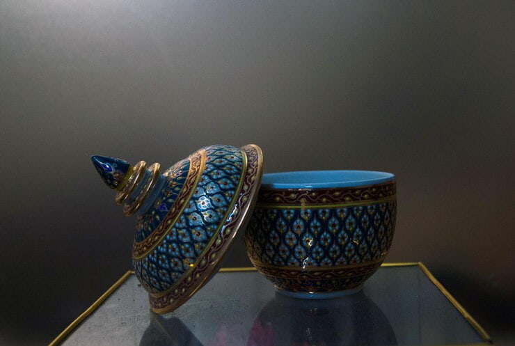 خرید قندان مینا کاری زیبا + قیمت فروش استثنایی